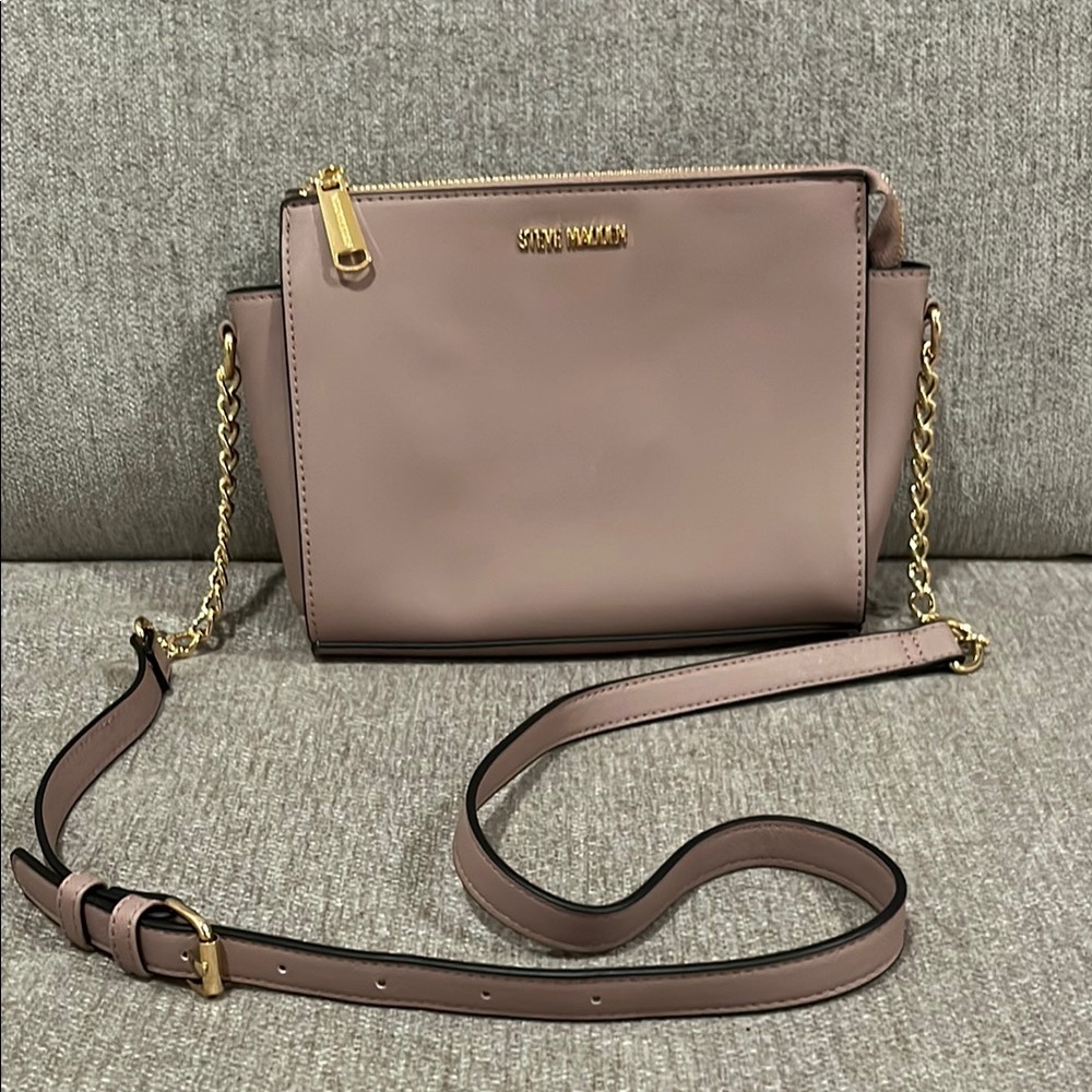 Steve Madden Mauve Crossbody Bag with Gold Accents